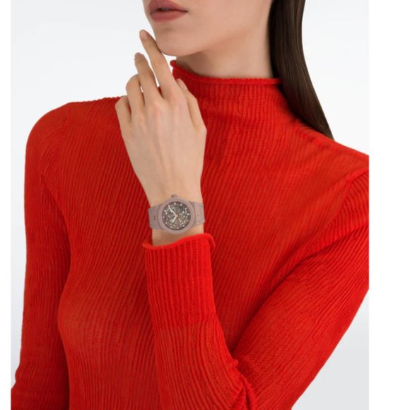 Salvadore Ferrogamo Ladies Skeleton 41mm Watch